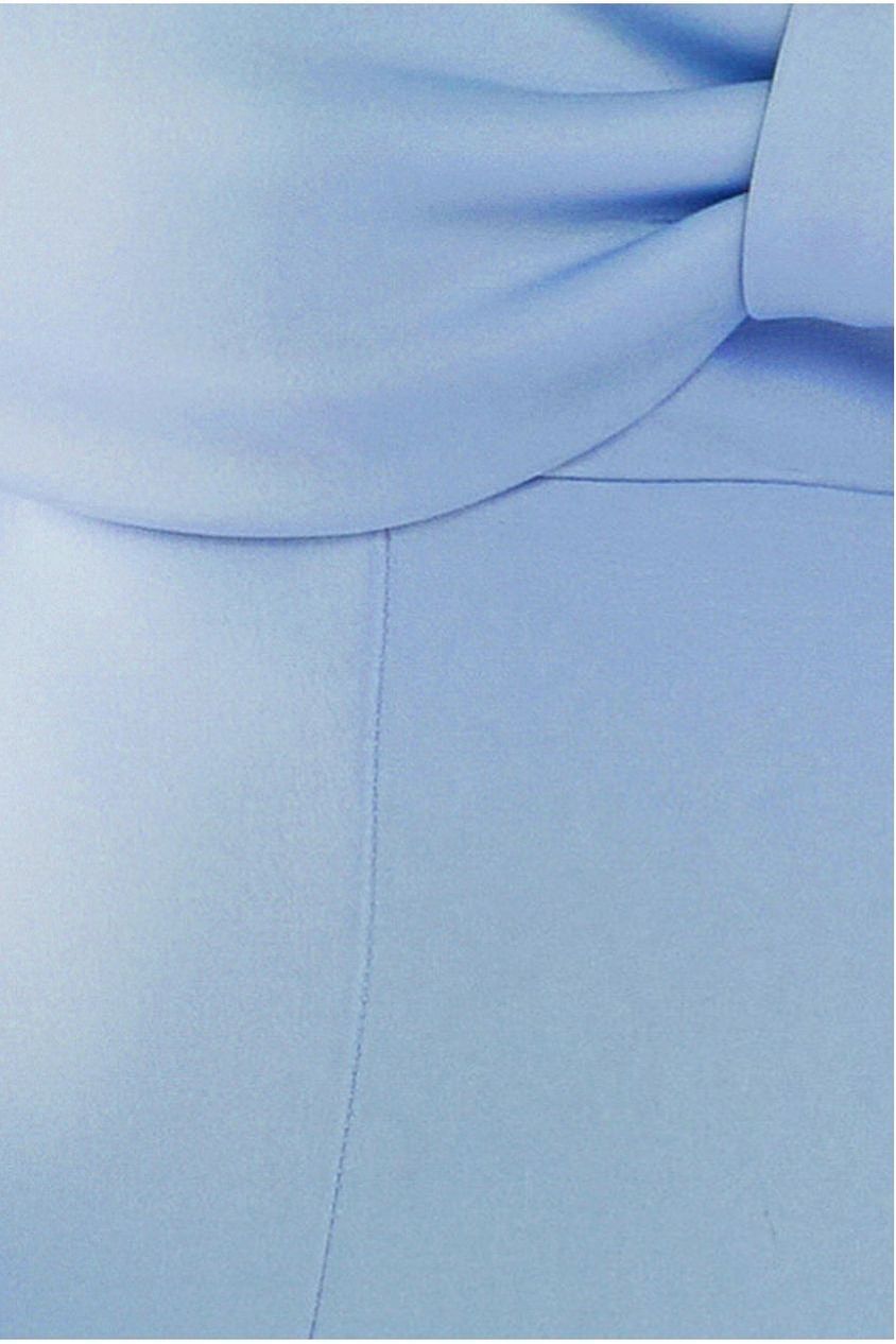 Goddiva Bow Off The Shoulder A Line Midi Dress - Baby Blue