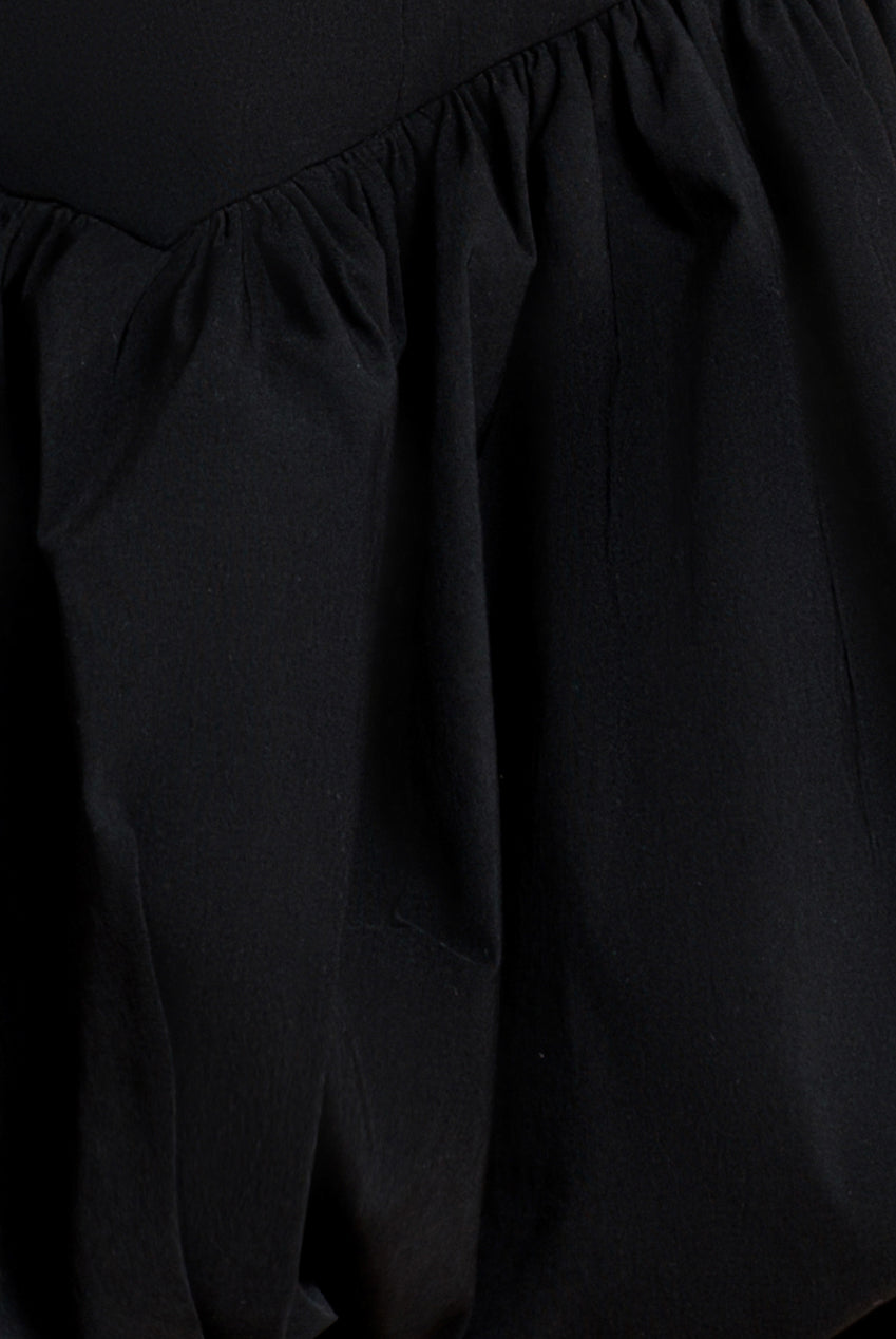 Goddiva Bardot Babydoll Corset Mini Dress - Black