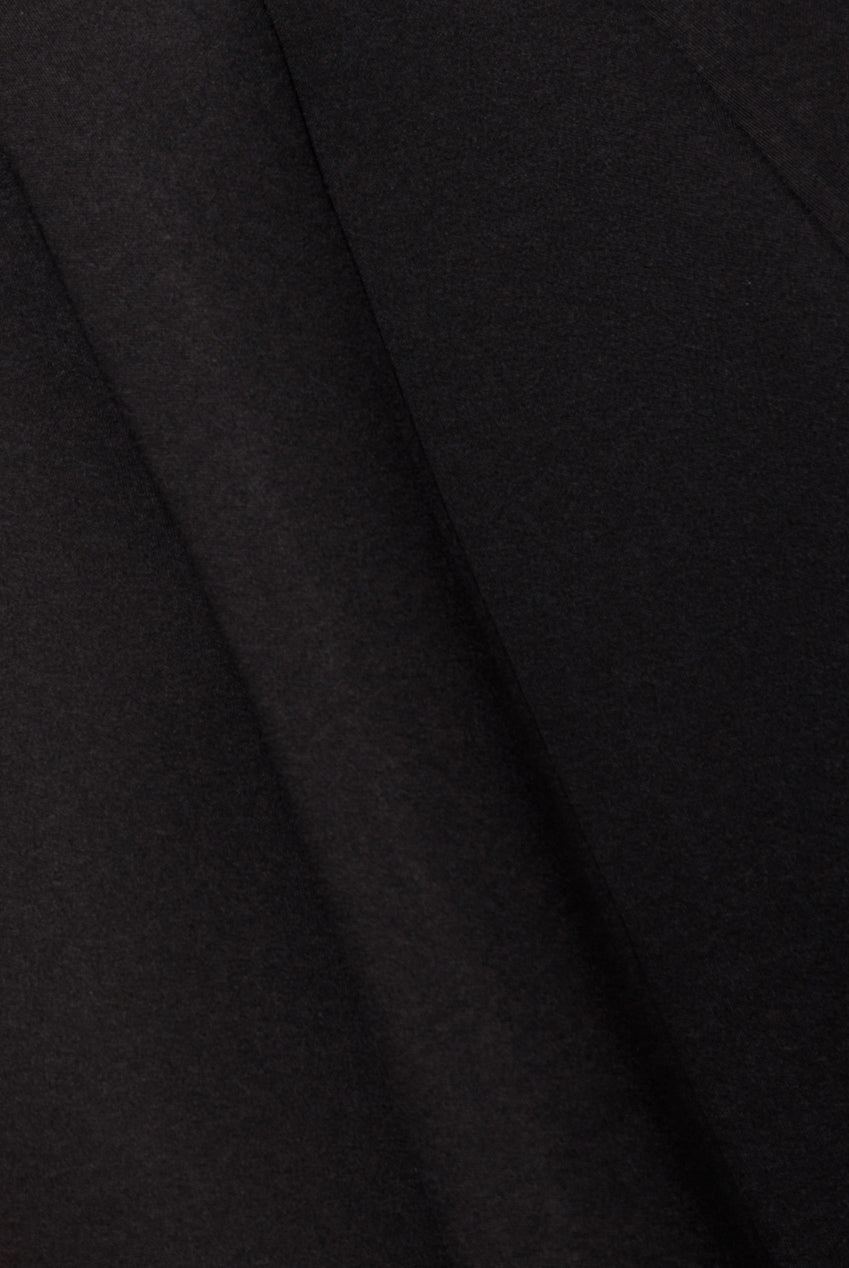 Goddiva Organza Frill Bow Back Halter Mini Dress - Black