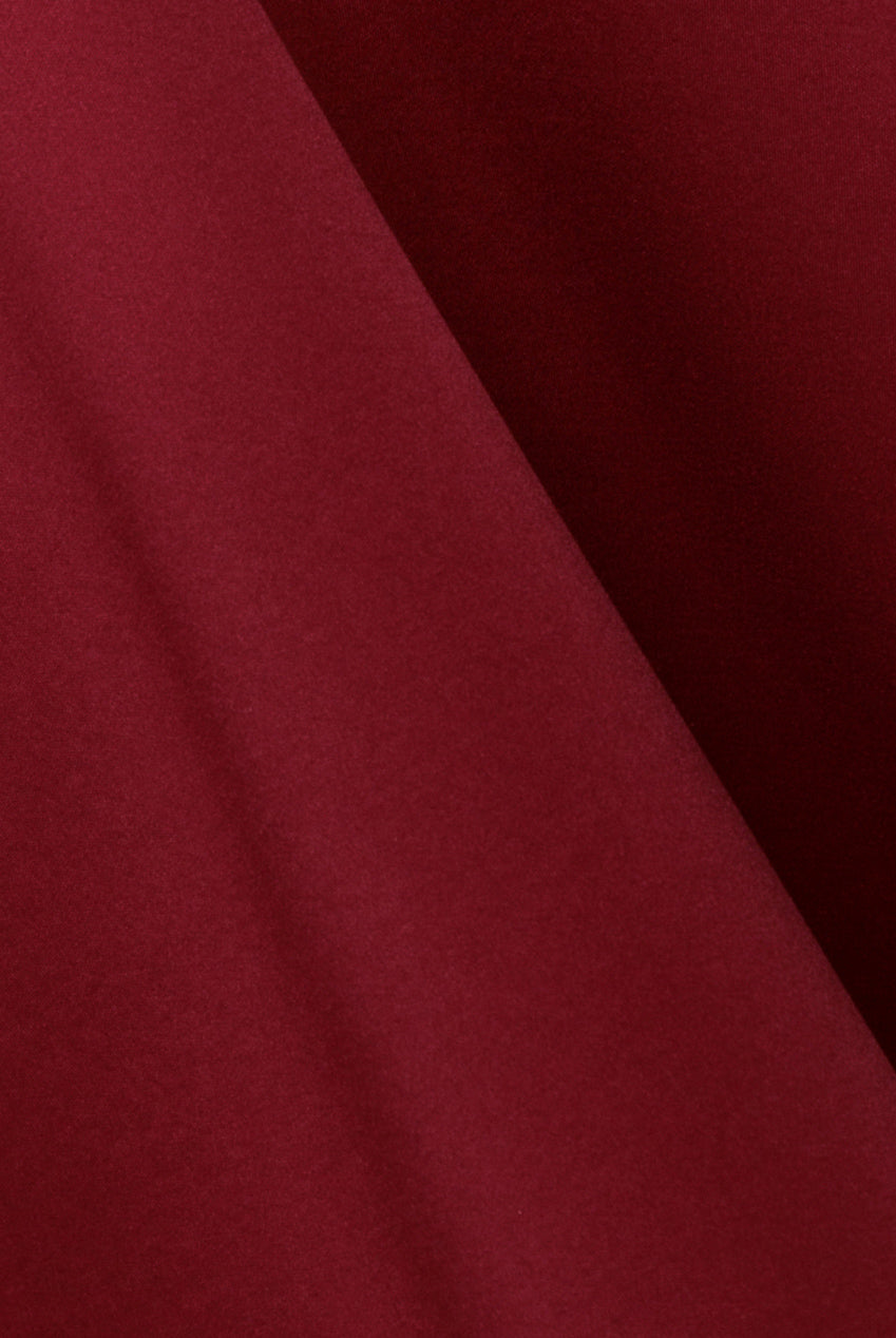 Goddiva Contrast Organza Frill Bow Back Halter Midi Dress - Burgundy Black