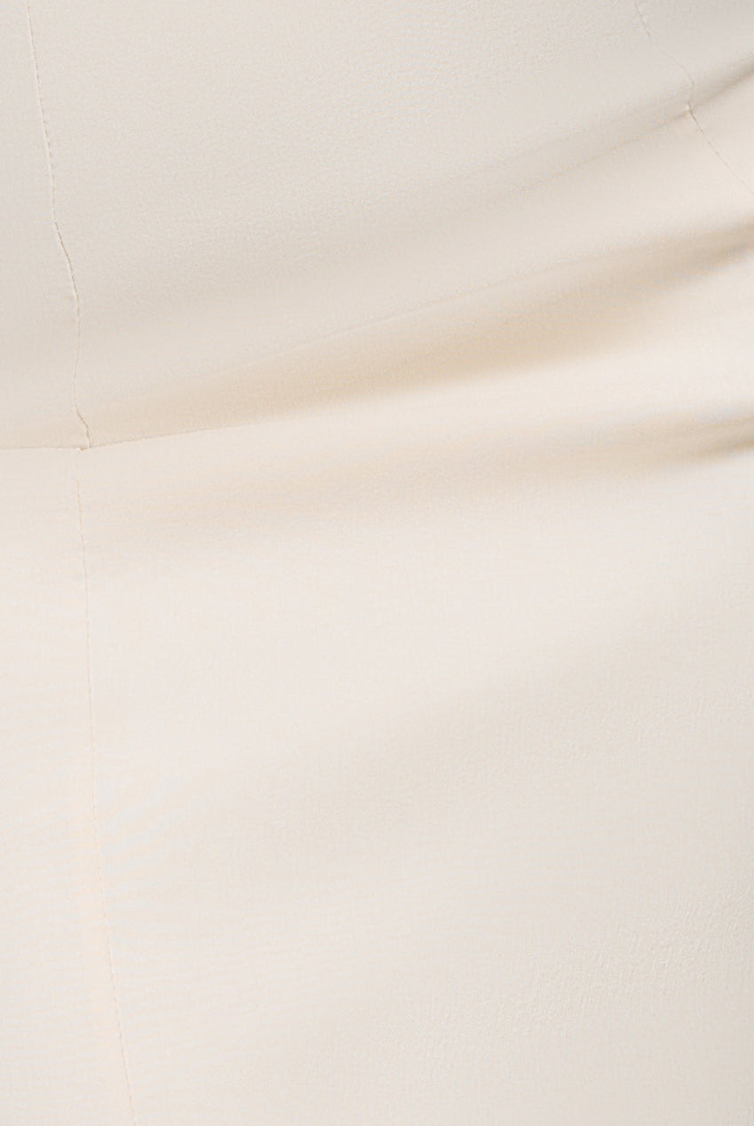 Goddiva Bardot Bow Neck Maxi Dress - Cream