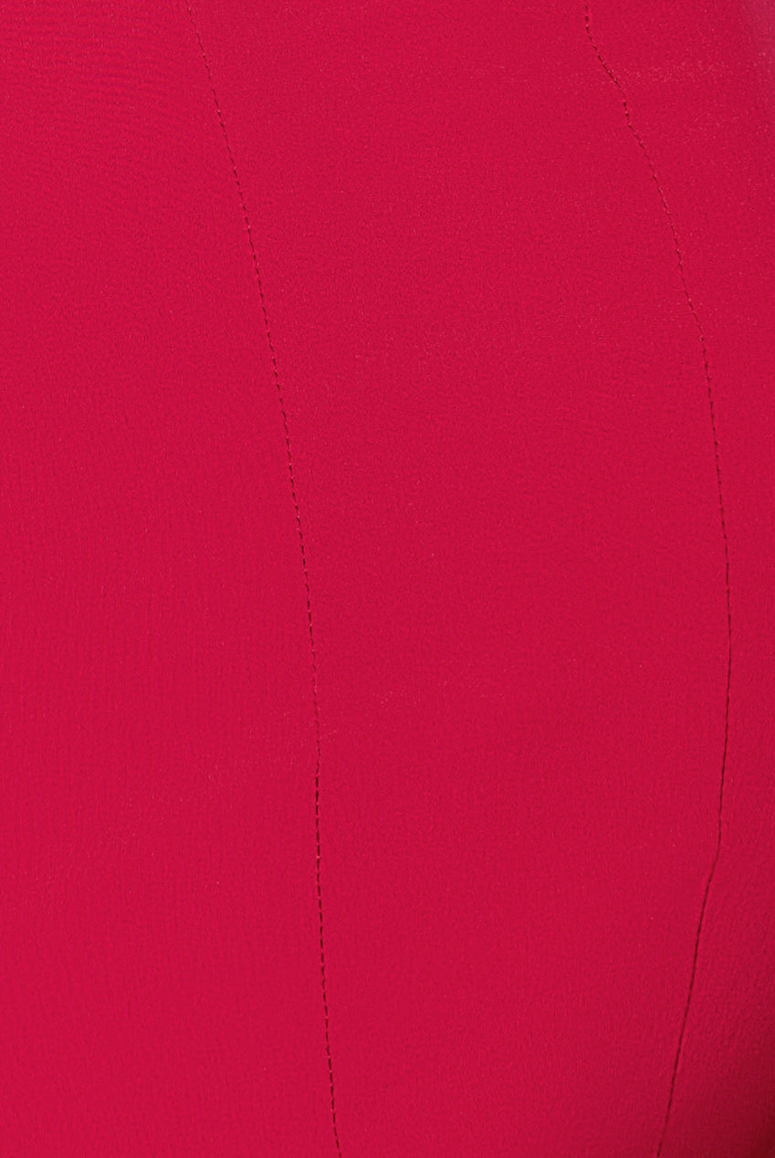 Goddiva Bardot Bow Neck Maxi Dress - Red