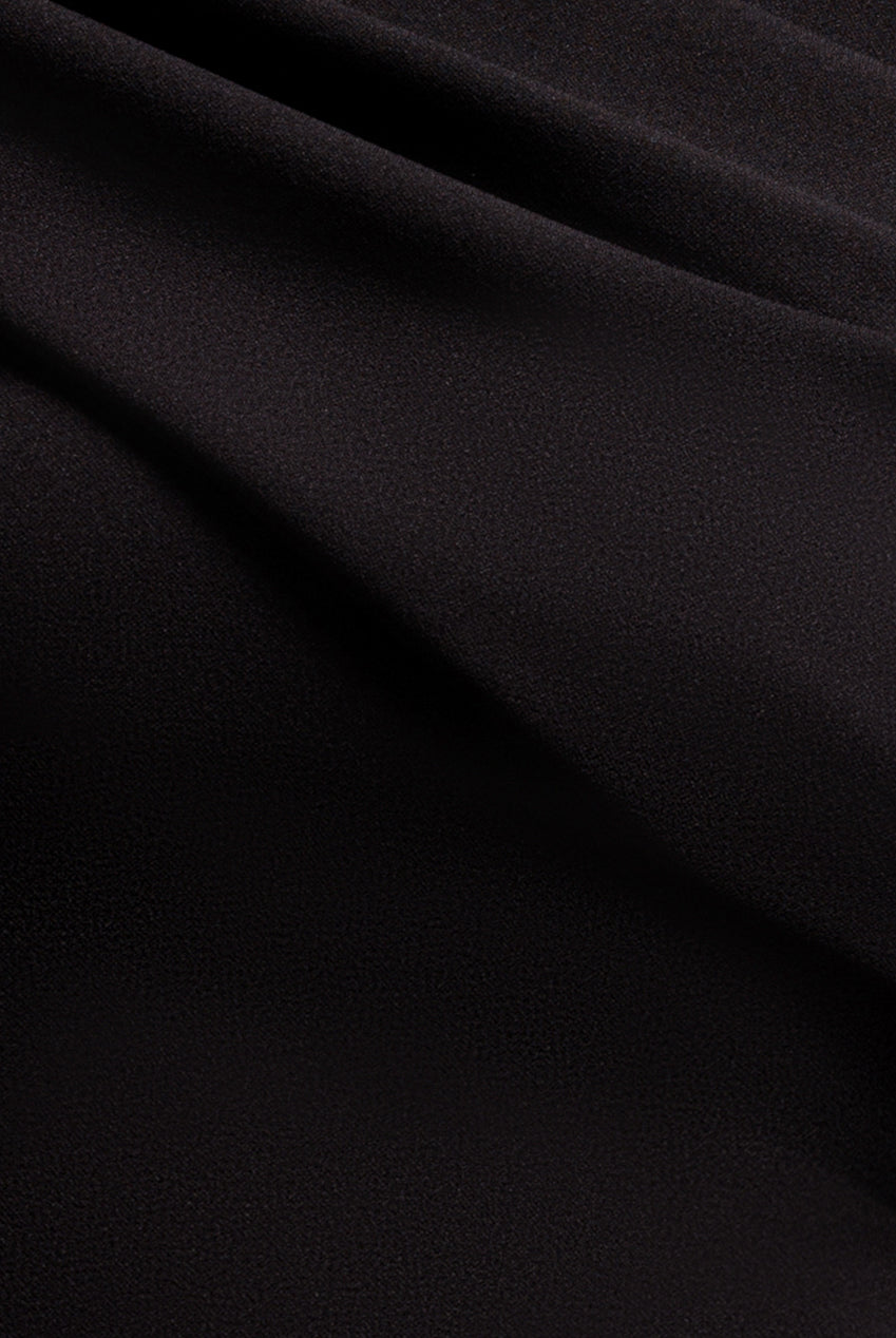 Goddiva Sash One Shoulder Bardot Maxi Dress - Black