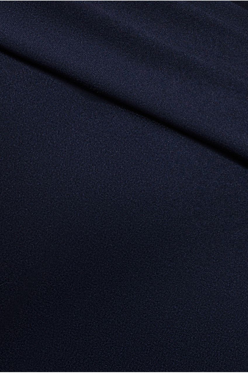 Goddiva Sash One Shoulder Bardot Maxi Dress - Navy Blue