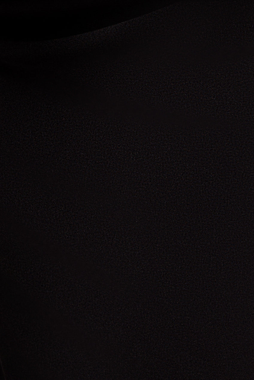 Goddiva Petal Bow Sleeve Frill Midi Dress - Black