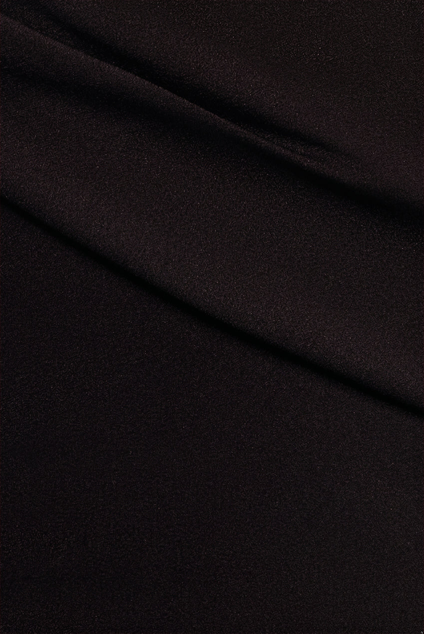 Goddiva Bardot Scuba Crepe Maxi Dress - Black