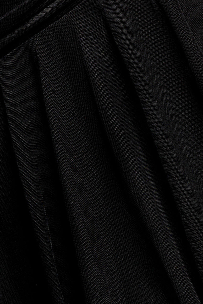 Goddiva One Off Shoulder Asymmetric Midi Dress - Black