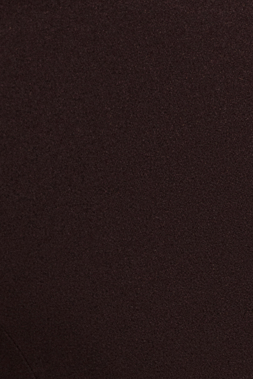 Goddiva Scuba & Velvet Satin Halterneck Midi Dress With Back Sash - Brown