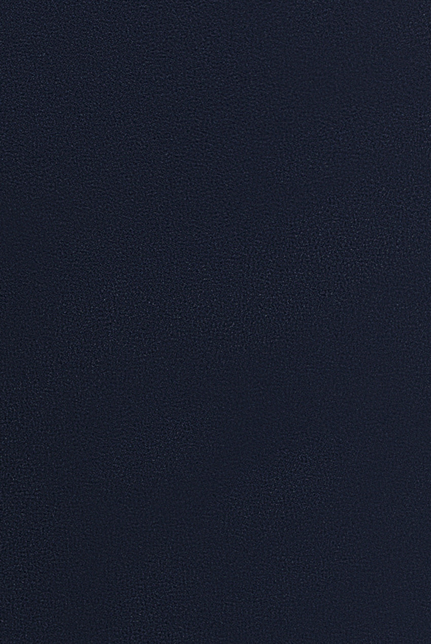 Goddiva Satin Plunge Neck Bardot Scuba Maxi Dress - Navy Blue
