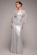 Goddiva Gravity Defying Naked Maxi Dress - Silver