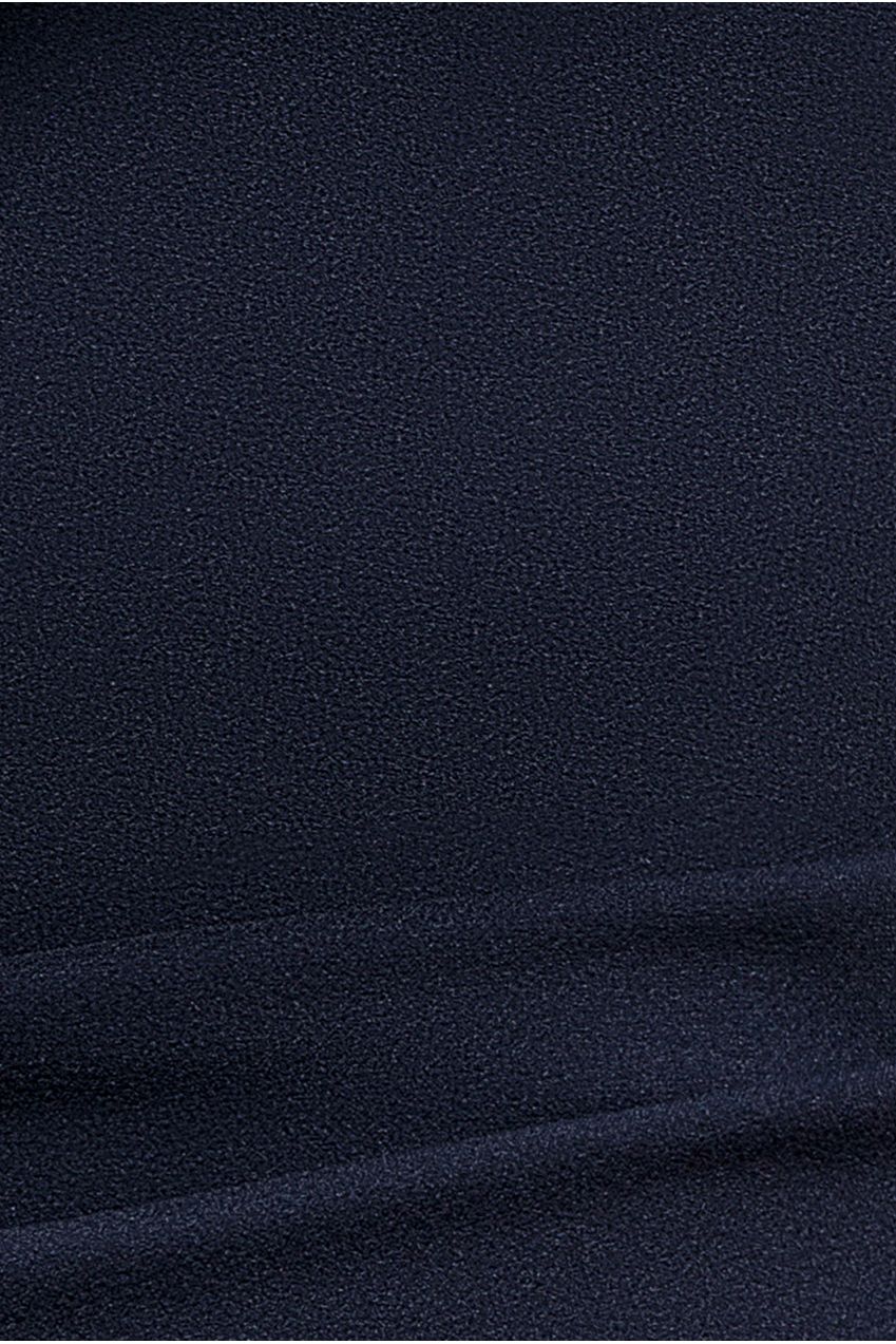 Goddiva Off The Shoulder Satin Bow Neck Maxi Dress - Navy Blue