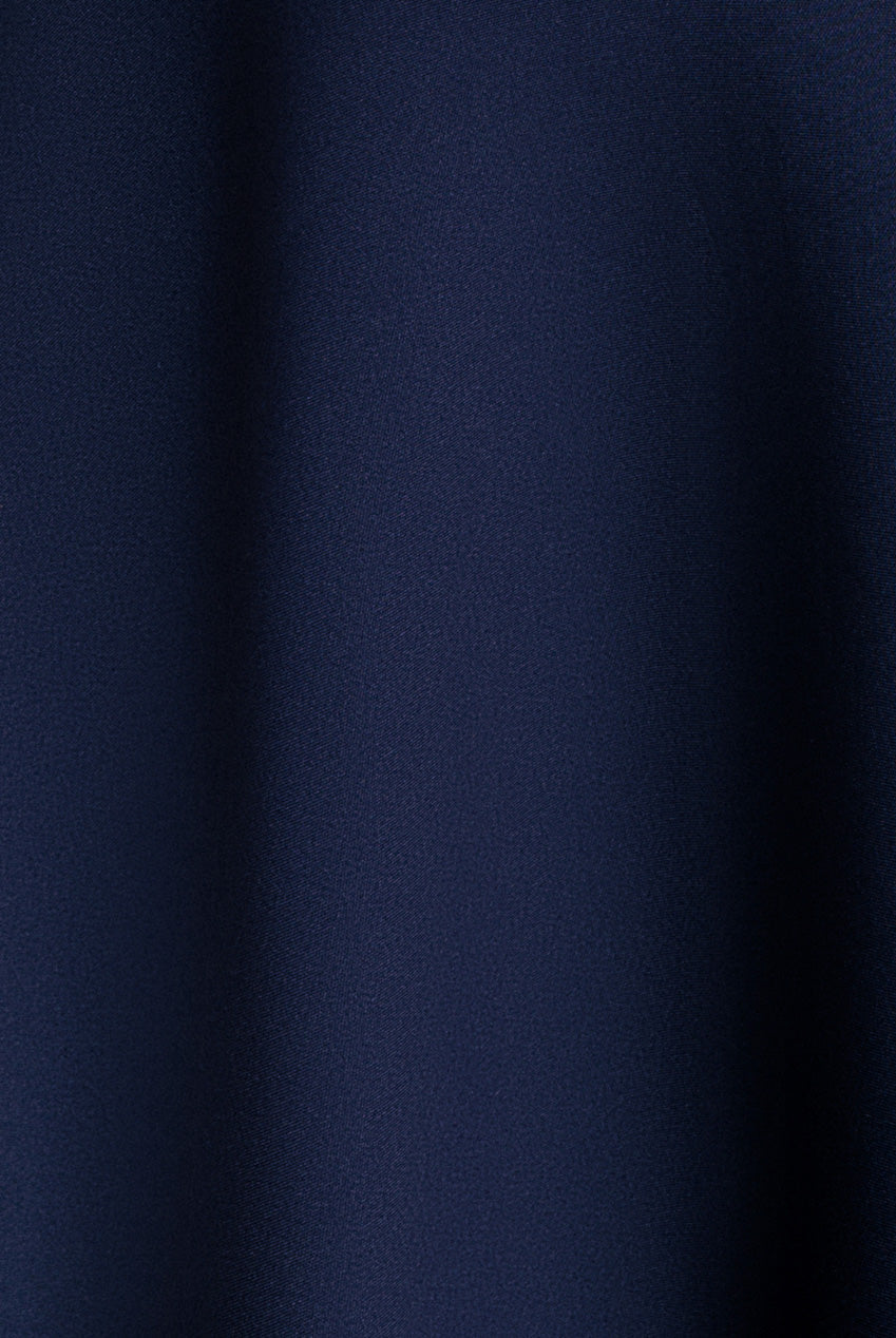 Goddiva Cap Sleeve Skater High Low Midi Dress - Navy Blue