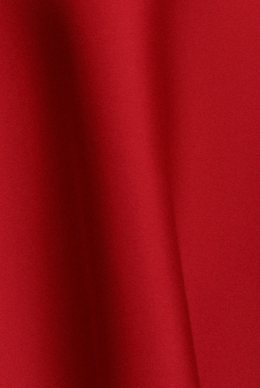 Goddiva Cap Sleeve Skater High Low Midi Dress - Red