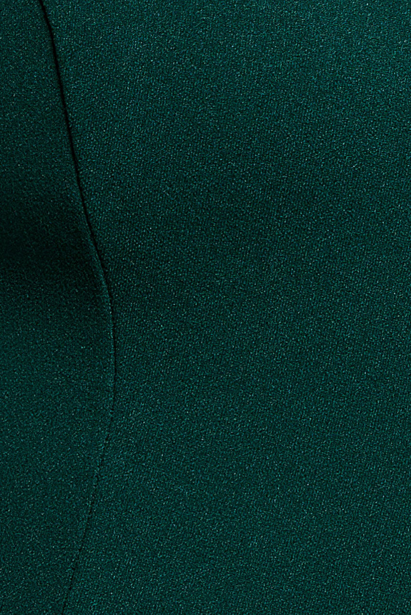 Goddiva Capped Sleeve V Neck Pleated Fit & Flare Maxi Dress - Emerald Green