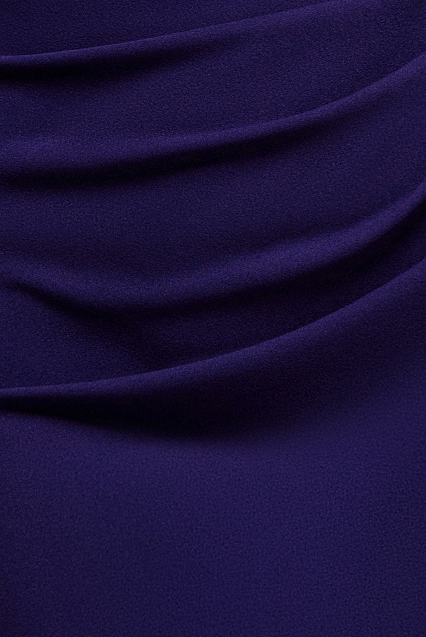 Goddiva Long Cape Sleeve Maxi Maleficent-Inspired Halloween Costume - Deep Purple