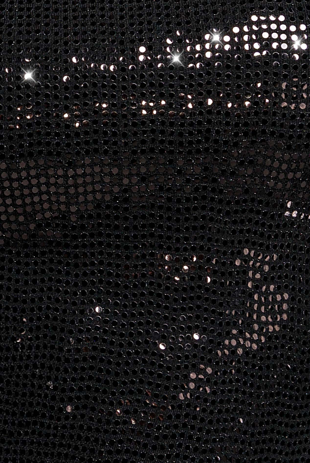 Goddiva High Neck Feather Sleeve Sequin Maxi Dress - Black