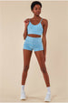 Cosmochic Cropped Bralette & Cycle Short Set - Blue
