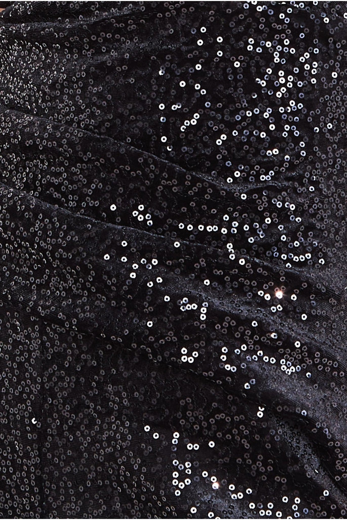 Goddiva Sequin Velvet Bardot Romper - Black