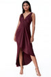 Goddiva Waterfall Satin Maxi Dress  - Wine