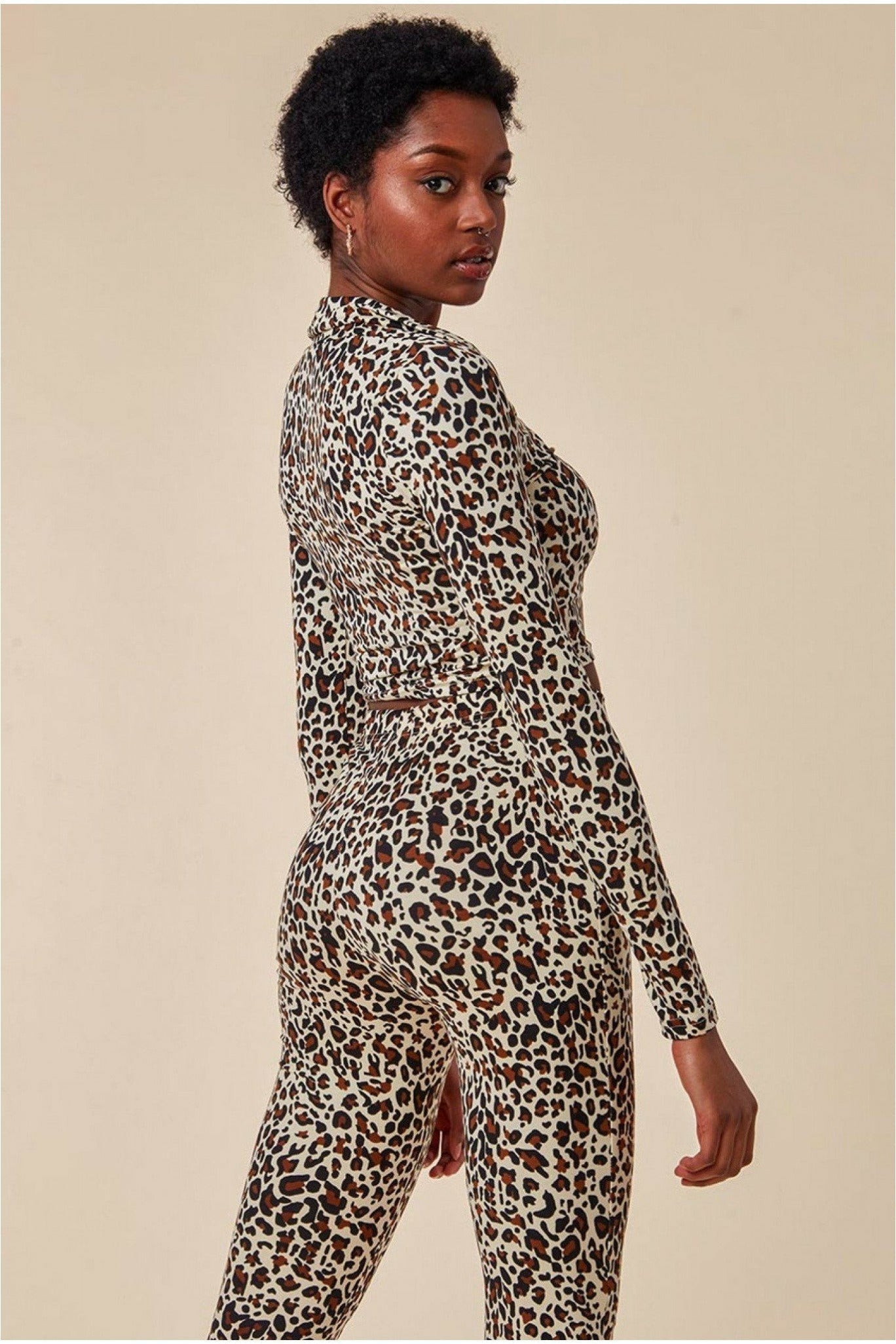 Cosmochic Leopard Print Tracksuit With Gloves - Leopardprint