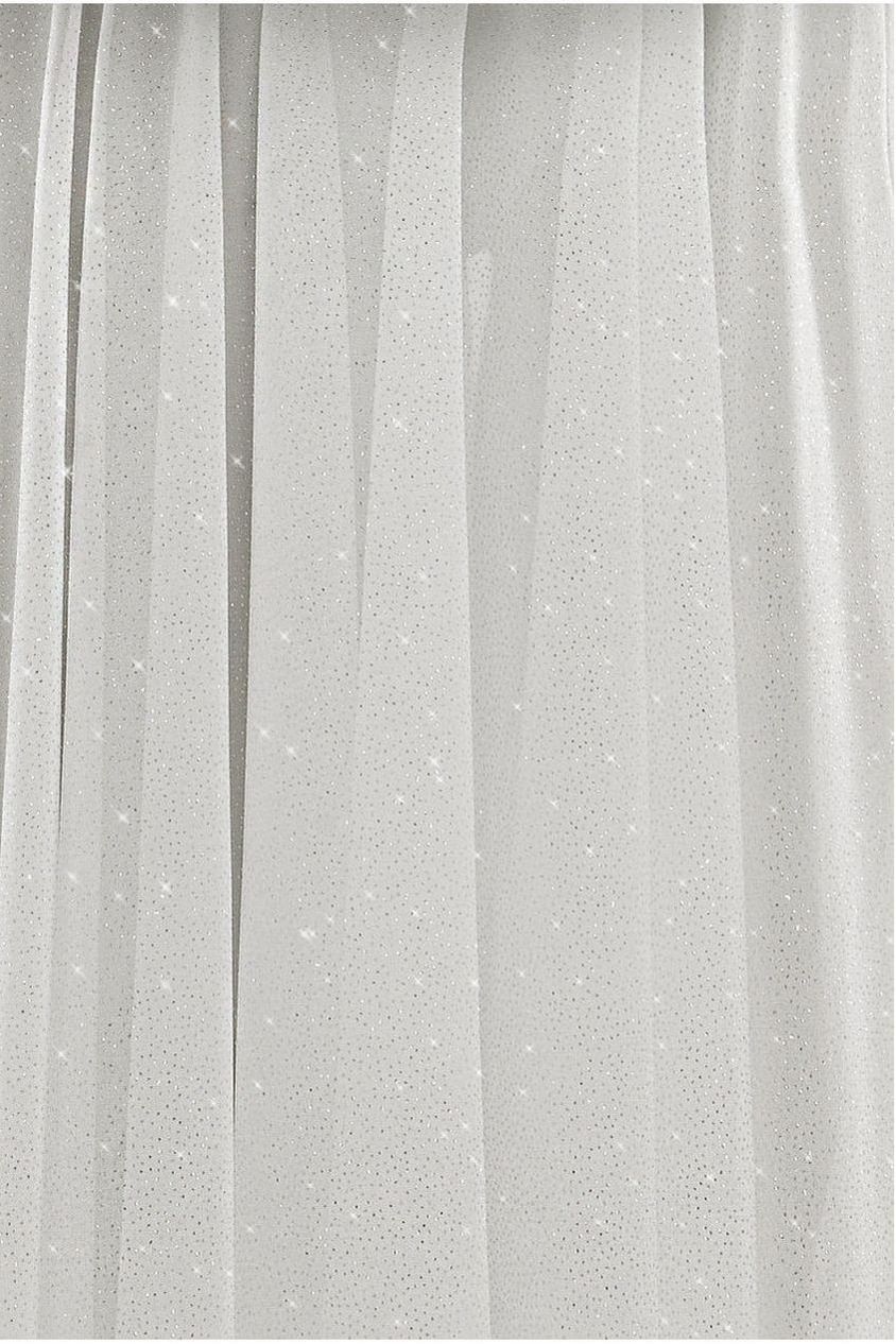 Goddiva Gathered A-Line Glitter Chiffon Maxi Skirt