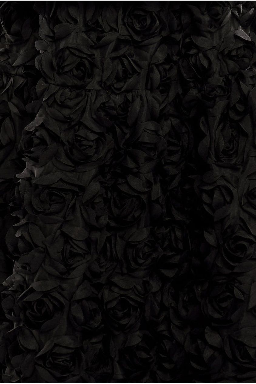 Goddiva 3D Floral Mesh Midaxi Skirt