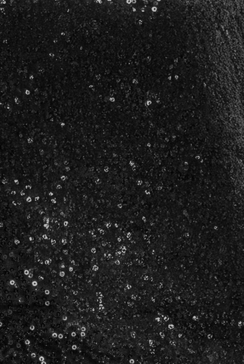 Goddiva Sequin Velvet Sweater - Black