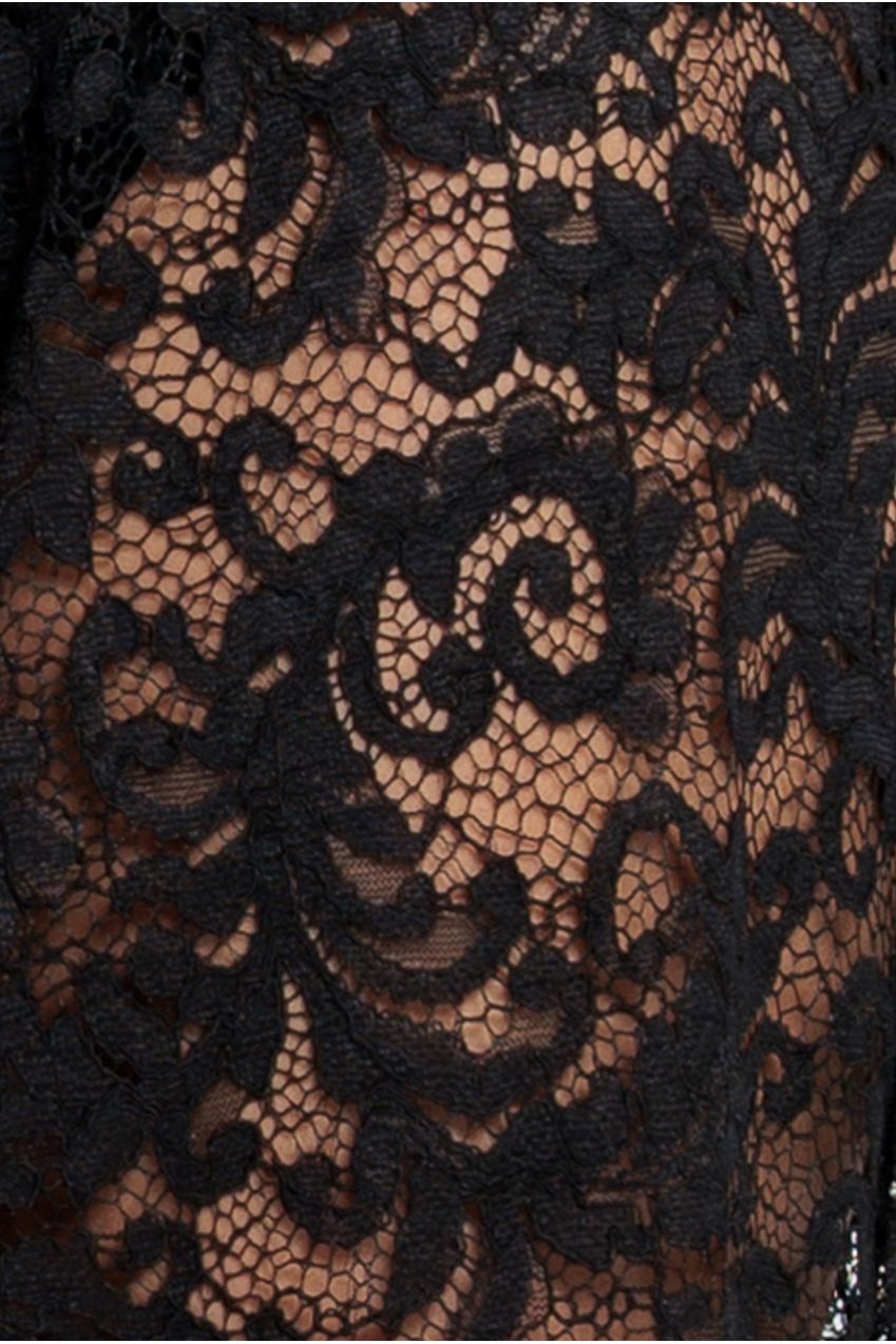 Goddiva Barrell Leg Scalloped Hem Pant - Black