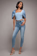 Goddiva denim Skinny Fit Stretch Denim Jeans - Blue