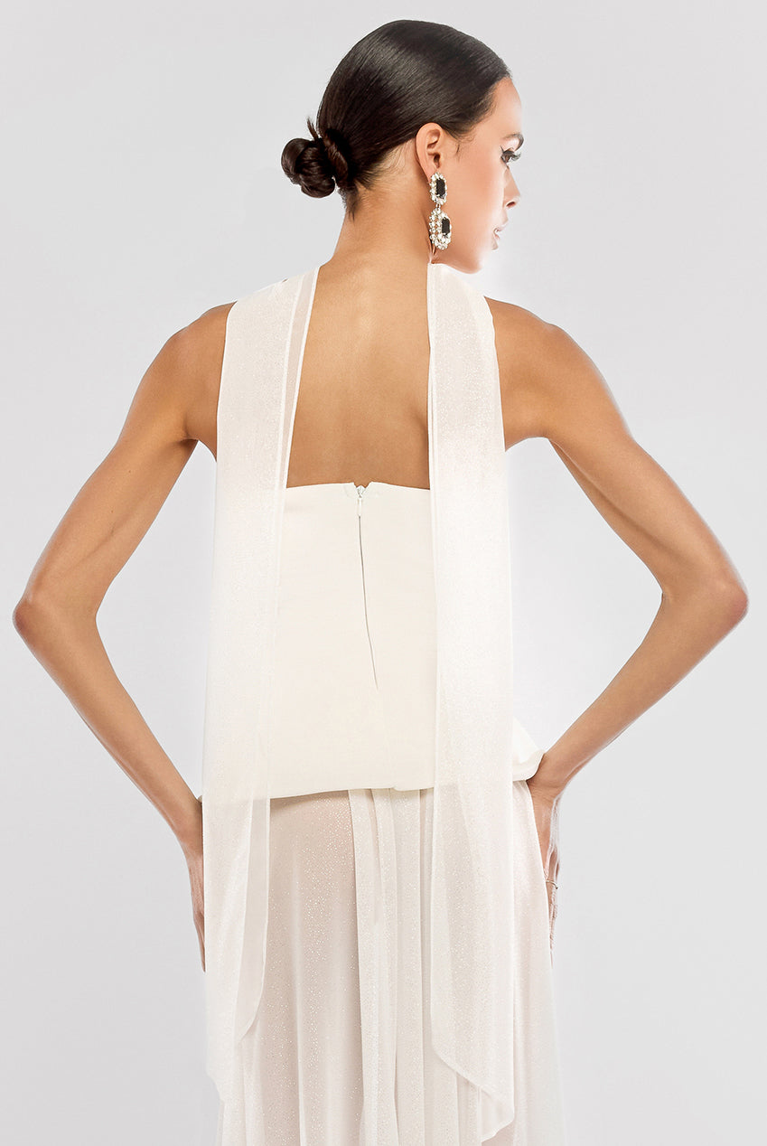 Goddiva Scuba Boobtube Peplum Hem Corset