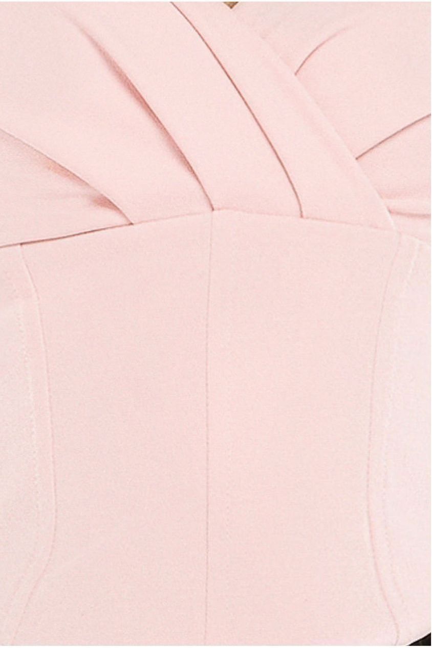 Goddiva Front Pleated Wrap Off The Shoulder Corset