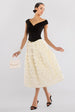 Goddiva 3D Floral Mesh Midaxi Skirt