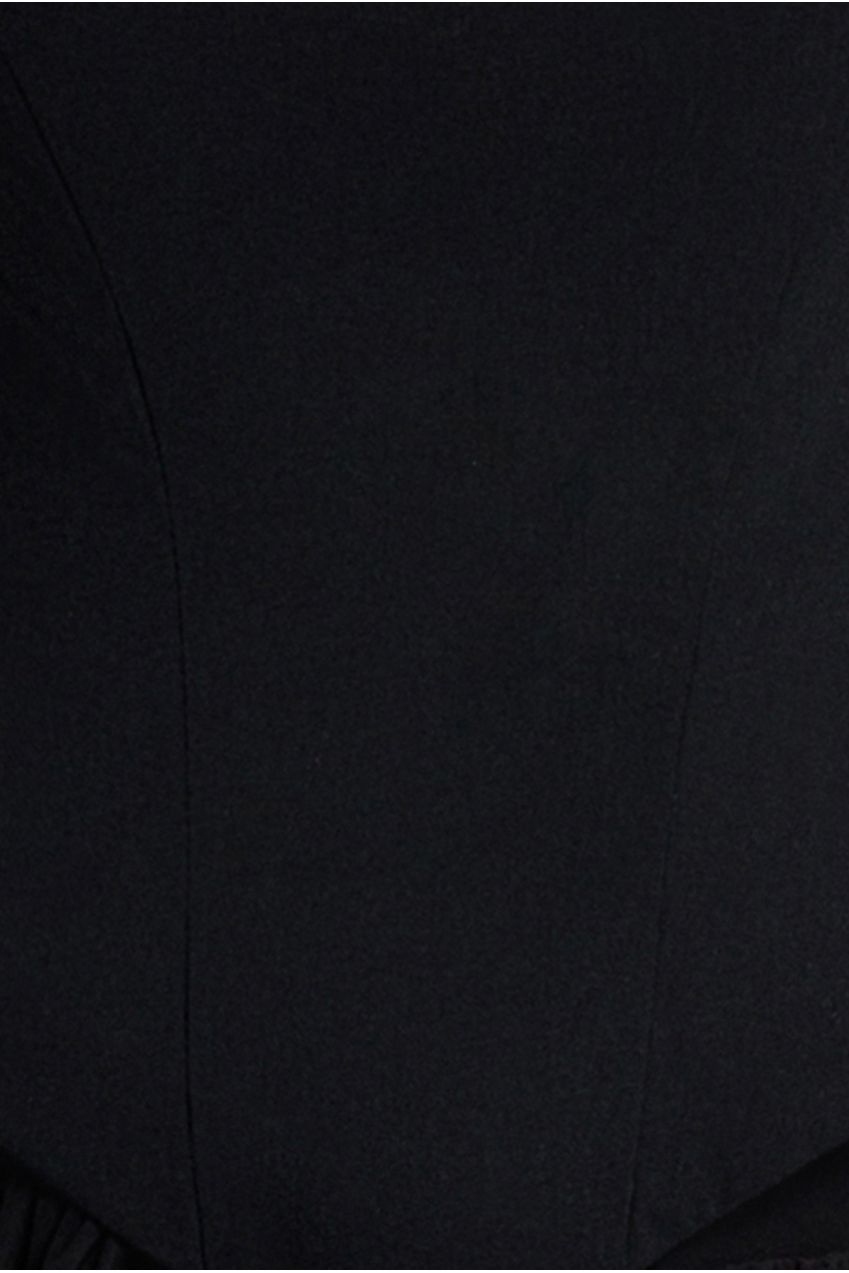 Goddiva Bardot Corset Top - Black