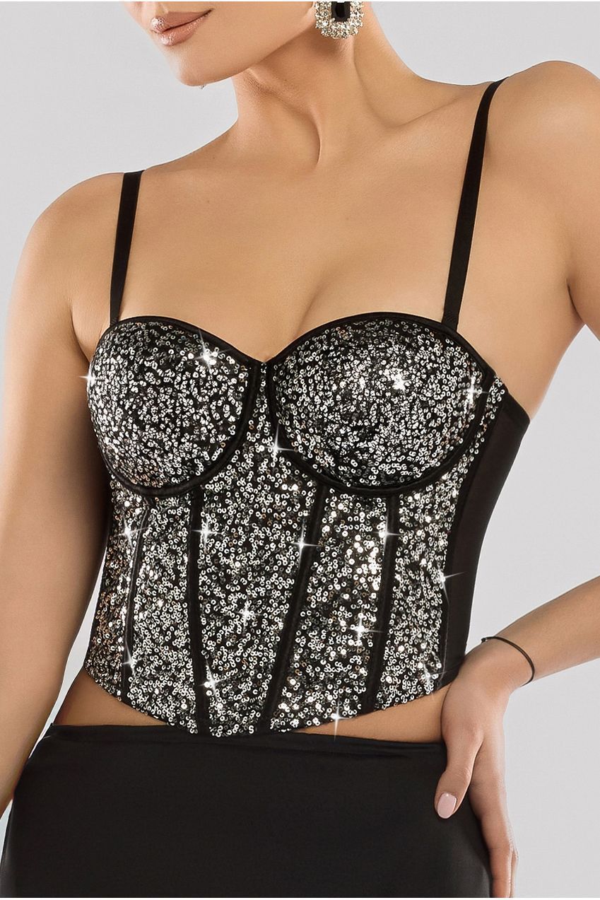 Goddiva Sequin Corset