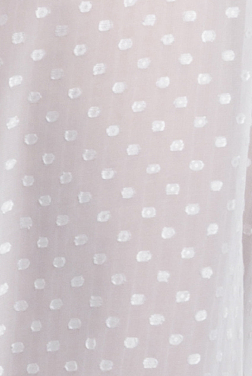Goddiva Polka Dobby Chiffon A-Line Maxi Skirt