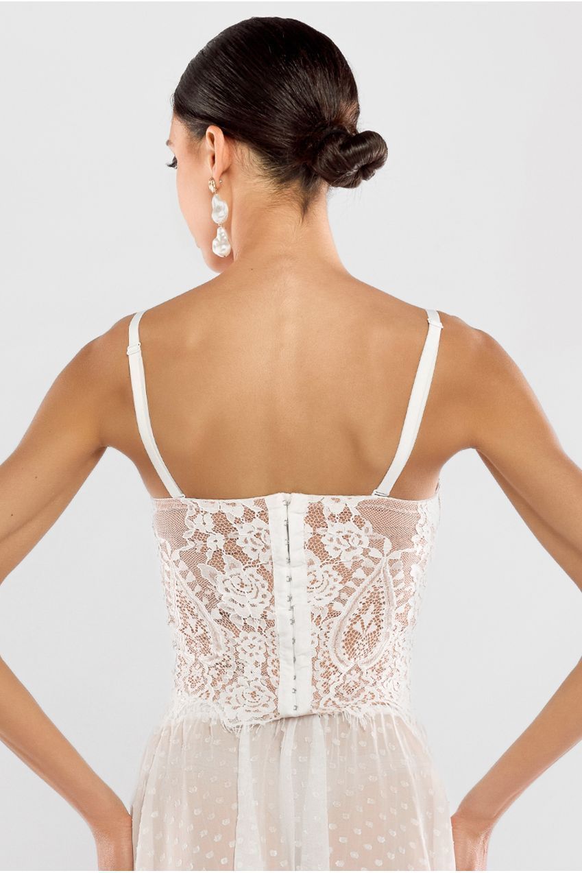 Goddiva Embroidered Lace Corset