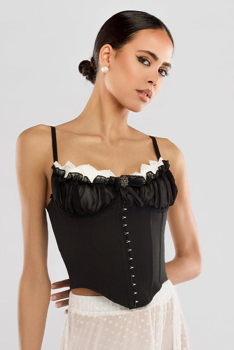 Goddiva Front Fastened Milk Maid Corset