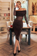 Goddiva Side Gathered Asymmetric Midi Skirt - Brown