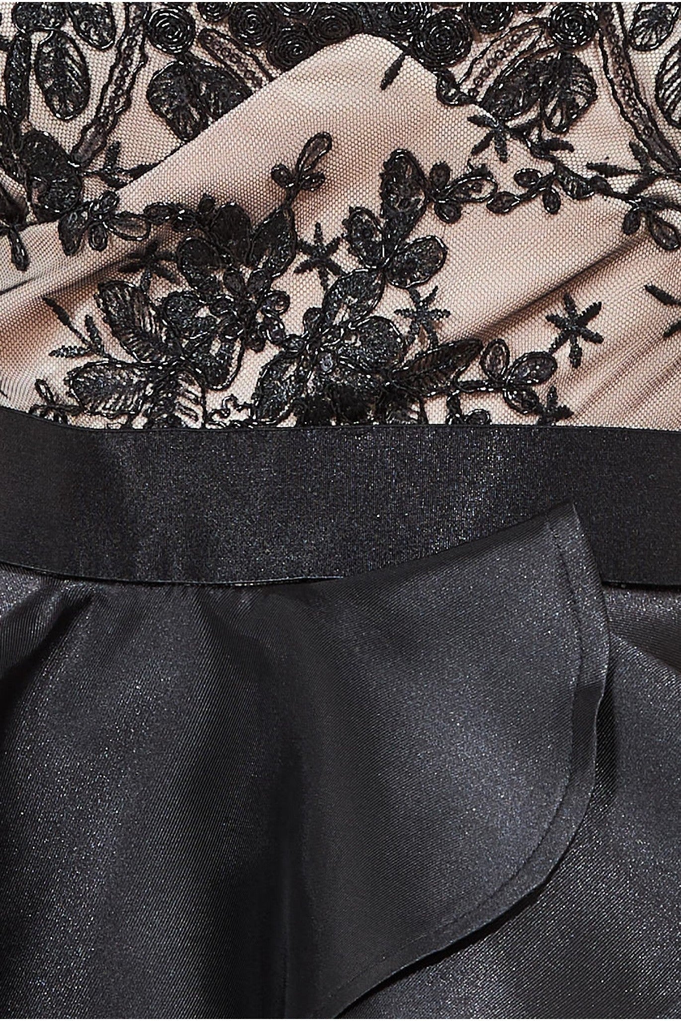 Goddiva Layered Frilled Midi Dress - Black