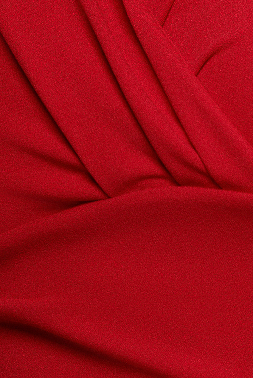 Goddiva Plus Bardot Scuba Romper - Red