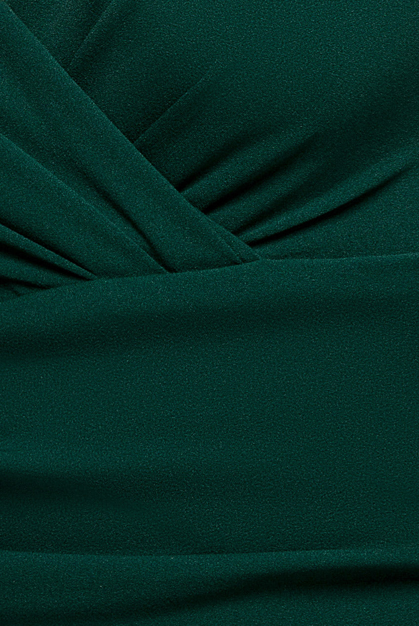 Goddiva Bardot Scuba Romper - Emerald Green