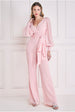 Goddiva Chiffon Puffy Sleeve Romper - Blush