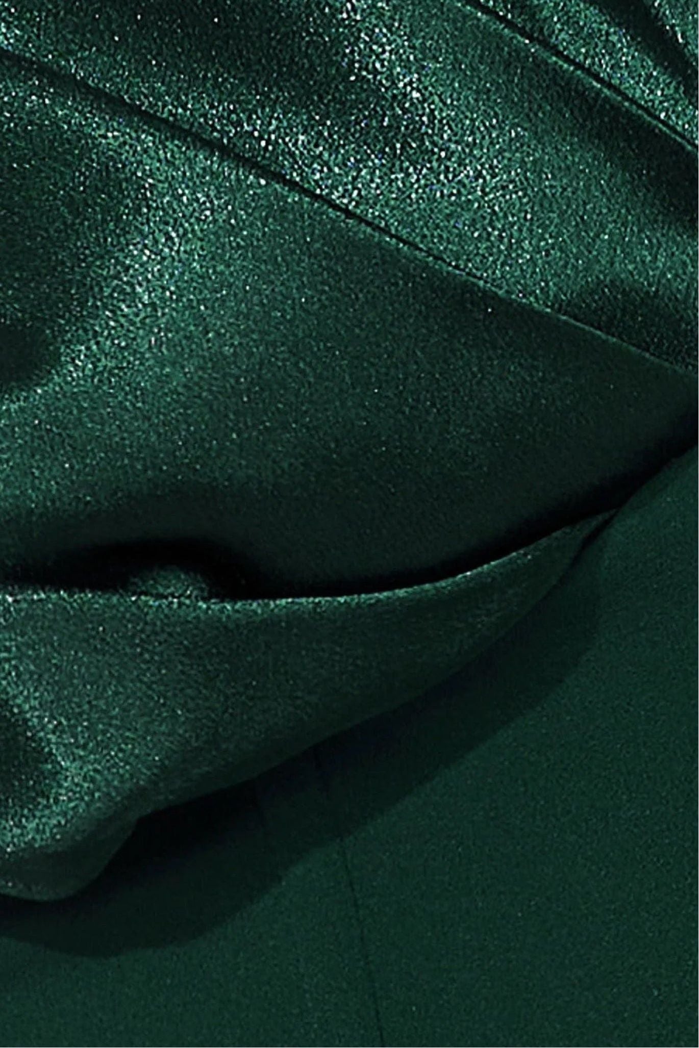Goddiva Corset Bodice Scuba & Satin Bardot Romper - Emerald