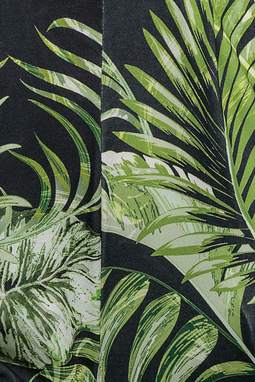 Goddiva Tropical Print Romper - Green