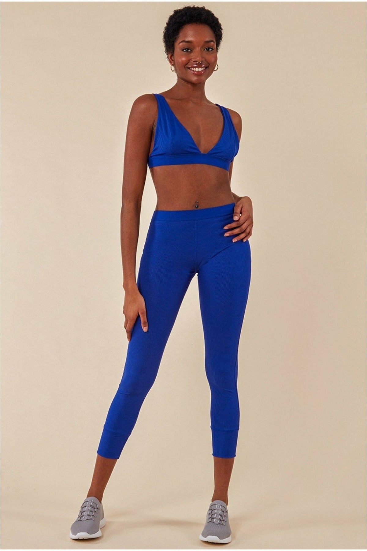 Cosmochic Bralette & Legging Workout Lounge Set - Blue