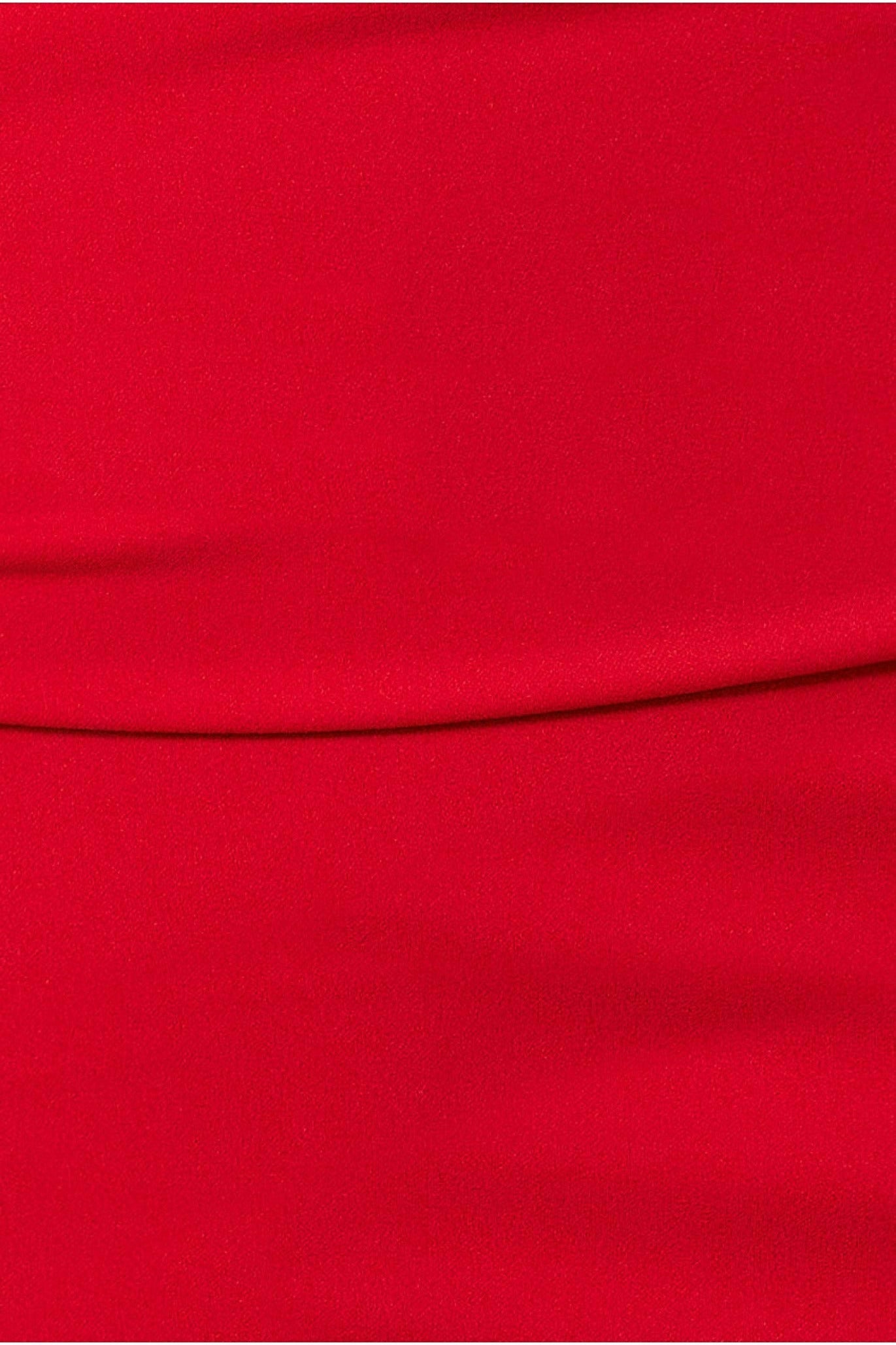 Goddiva Plus Bardot Pleated Maxi Dress - Red