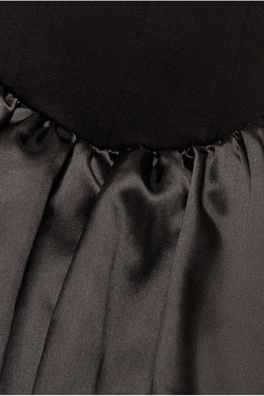 Goddiva Corset Boobtube Babydoll Mini Dress - Black