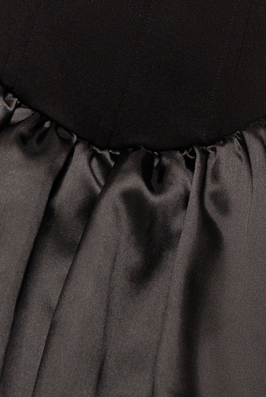 Goddiva Corset Boobtube Babydoll Mini Dress - Black