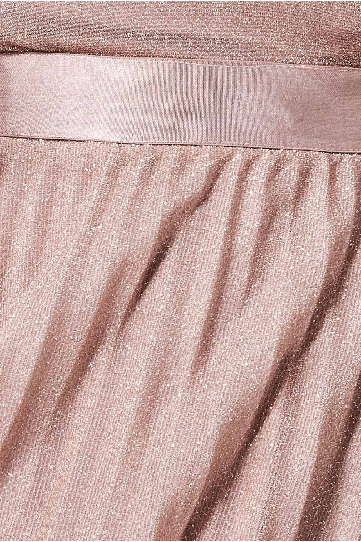 Goddiva Plus Bardot Pleated Skirt Maxi Dress - Blush