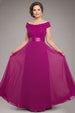 Goddiva Cowl Neck Chiffon Maxi Dress - Magenta